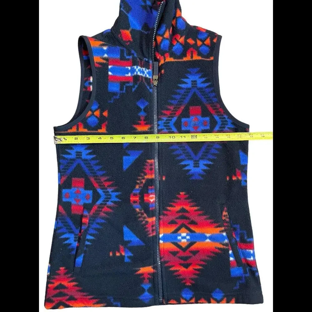 Ralph Lauren Chaps Aztec BlackFleece Vest Southwestern Sunset Full Zip Womens XS - Picture 8 of 10